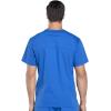 Cherokee Scrub Set for Men from, 4 Pocket V-Neck Scrub Top WW695 with 5 Pocket Tapered Leg Fly Front Cargo Pant WW190(Royal)