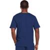 Cherokee Scrub Set for Men or Women, Traditional Fit 4 Pocket V-Neck Top 4725 with 5 Pocket Natural Rise Cargo Pant 4043(Navy)