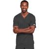 Cherokee Scrub Set for Men or Women, Traditional Fit 4 Pocket V-Neck Top 4725 with 5 Pocket Natural Rise Cargo Pant 4043(Pewter)