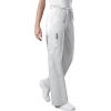 Cherokee Scrub Set for Men or Women, Traditional Fit 4 Pocket V-Neck Top 4725 with 5 Pocket Natural Rise Cargo Pant 4043(White)