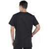 Cherokee Scrub Sets for Women and Men, 6 Pocket Medical Scrubs with V-Neck Top 4876 & Drawstring Cargo Pant 4100(Black)