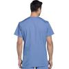 Cherokee Scrub Sets for Women and Men, 6 Pocket Medical Scrubs with V-Neck Top 4876 & Drawstring Cargo Pant 4100(Ciel)