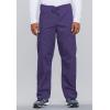 Cherokee Scrub Sets for Women and Men, 6 Pocket Medical Scrubs with V-Neck Top 4876 & Drawstring Cargo Pant 4100(Grape)