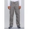 Cherokee Scrub Sets for Women and Men, 6 Pocket Medical Scrubs with V-Neck Top 4876 & Drawstring Cargo Pant 4100(Grey)