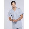 Cherokee Scrub Sets for Women and Men, 6 Pocket Medical Scrubs with V-Neck Top 4876 & Drawstring Cargo Pant 4100(Grey)