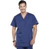Cherokee Scrub Sets for Women and Men, 6 Pocket Medical Scrubs with V-Neck Top 4876 & Drawstring Cargo Pant 4100(Navy)