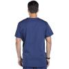 Cherokee Scrub Sets for Women and Men, 6 Pocket Medical Scrubs with V-Neck Top 4876 & Drawstring Cargo Pant 4100(Navy)