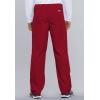 Cherokee Scrub Sets for Women and Men, 6 Pocket Medical Scrubs with V-Neck Top 4876 & Drawstring Cargo Pant 4100(Red)