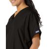 Cherokee Scrub for Women V-Neck Top Traditional fit with Dolman Sleeve and Fade Resistant Fabric – 4700(Black)