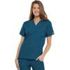 Cherokee Scrub for Women V-Neck Top Traditional fit with Dolman Sleeve and Fade Resistant Fabric – 4700(Caribbean Blue)