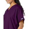 Cherokee Scrub for Women V-Neck Top Traditional fit with Dolman Sleeve and Fade Resistant Fabric – 4700(Eggplant)