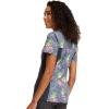 Cherokee Scrub for Women V-Neck Top Traditional fit with Dolman Sleeve and Fade Resistant Fabric – 4700(Frog Allied Flower Friends)