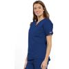 Cherokee Scrub for Women V-Neck Top Traditional fit with Dolman Sleeve and Fade Resistant Fabric – 4700(Galaxy Blue)