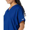Cherokee Scrub for Women V-Neck Top Traditional fit with Dolman Sleeve and Fade Resistant Fabric – 4700(Galaxy Blue)