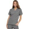 Cherokee Scrub for Women V-Neck Top Traditional fit with Dolman Sleeve and Fade Resistant Fabric – 4700(Grey)