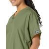 Cherokee Scrub for Women V-Neck Top Traditional fit with Dolman Sleeve and Fade Resistant Fabric – 4700(Olive)