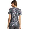 Cherokee Scrub for Women V-Neck Top Traditional fit with Dolman Sleeve and Fade Resistant Fabric – 4700(Playful Dots)