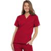 Cherokee Scrub for Women V-Neck Top Traditional fit with Dolman Sleeve and Fade Resistant Fabric – 4700(Red)