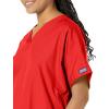 Cherokee Scrub for Women V-Neck Top Traditional fit with Dolman Sleeve and Fade Resistant Fabric – 4700(Red)