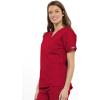 Cherokee Scrub for Women V-Neck Top Traditional fit with Dolman Sleeve and Fade Resistant Fabric – 4700(Red)
