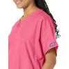 Cherokee Scrub for Women V-Neck Top Traditional fit with Dolman Sleeve and Fade Resistant Fabric – 4700(Shocking Pink)
