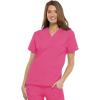 Cherokee Scrub for Women V-Neck Top Traditional fit with Dolman Sleeve and Fade Resistant Fabric – 4700(Shocking Pink)