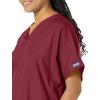 Cherokee Scrub for Women V-Neck Top Traditional fit with Dolman Sleeve and Fade Resistant Fabric – 4700(Wine)