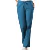 Cherokee Scrub set for women Traditional Fit Dolman Sleeve, V-neck Top 4700 Natural Rise Flare Leg Drawstring Pant 4101(Caribbean Blue)
