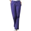Cherokee Scrub set for women Traditional Fit Dolman Sleeve, V-neck Top 4700 Natural Rise Flare Leg Drawstring Pant 4101(Grape)