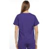 Cherokee Scrub set for women Traditional Fit Dolman Sleeve, V-neck Top 4700 Natural Rise Flare Leg Drawstring Pant 4101(Grape)