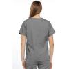 Cherokee Scrub set for women Traditional Fit Dolman Sleeve, V-neck Top 4700 Natural Rise Flare Leg Drawstring Pant 4101(Grey)