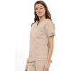 Cherokee Scrub set for women Traditional Fit Dolman Sleeve, V-neck Top 4700 Natural Rise Flare Leg Drawstring Pant 4101(Khaki)