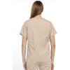 Cherokee Scrub set for women Traditional Fit Dolman Sleeve, V-neck Top 4700 Natural Rise Flare Leg Drawstring Pant 4101(Khaki)