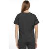 Cherokee Scrub set for women Traditional Fit Dolman Sleeve, V-neck Top 4700 Natural Rise Flare Leg Drawstring Pant 4101(Pewter)