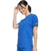 Cherokee Scrub set for women Traditional Fit Dolman Sleeve, V-neck Top 4700 Natural Rise Flare Leg Drawstring Pant 4101(Royal)