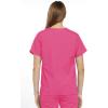 Cherokee Scrub set for women Traditional Fit Dolman Sleeve, V-neck Top 4700 Natural Rise Flare Leg Drawstring Pant 4101(Shocking Pink)