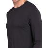 Cherokee Scrubs Men’s Long Sleeve Underscrub Knit Tee,Crew Neck, Stretch Durable Layering Shirt for Medical Uniforms – WW700(Black)