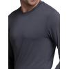 Cherokee Scrubs Men’s Long Sleeve Underscrub Knit Tee,Crew Neck, Stretch Durable Layering Shirt for Medical Uniforms – WW700(Pewter)