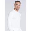 Cherokee Scrubs Men’s Long Sleeve Underscrub Knit Tee,Crew Neck, Stretch Durable Layering Shirt for Medical Uniforms – WW700(White)