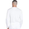 Cherokee Scrubs Men’s Long Sleeve Underscrub Knit Tee,Crew Neck, Stretch Durable Layering Shirt for Medical Uniforms – WW700(White)