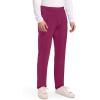 Cherokee Scrubs Mens Pants Tapered Leg with 5 Pockets, Zip Cargo, 360° Stretch & Moisture Wicking – CK185(Wine)