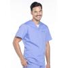 Cherokee Scrubs for Men V-Neck Top, Workwear Professionals Soft Stretch WW675(Ciel Blue)