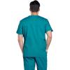Cherokee Scrubs for Men V-Neck Top, Workwear Professionals Soft Stretch WW675(Teal Blue)