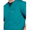 Cherokee Scrubs for Men V-Neck Top, Workwear Professionals Soft Stretch WW675(Teal Blue)