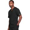 Cherokee Scrubs for Men & Women V-Neck Scrub Top with 4 Pockets, Cotton Blend Soft Stretchy Easy Care Nursing Uniform – 4725(Black)