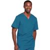 Cherokee Scrubs for Men & Women V-Neck Scrub Top with 4 Pockets, Cotton Blend Soft Stretchy Easy Care Nursing Uniform – 4725(Caribbean Blue)