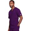 Cherokee Scrubs for Men & Women V-Neck Scrub Top with 4 Pockets, Cotton Blend Soft Stretchy Easy Care Nursing Uniform – 4725(Eggplant)
