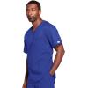 Cherokee Scrubs for Men & Women V-Neck Scrub Top with 4 Pockets, Cotton Blend Soft Stretchy Easy Care Nursing Uniform – 4725(Galaxy Blue)