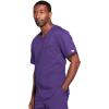 Cherokee Scrubs for Men & Women V-Neck Scrub Top with 4 Pockets, Cotton Blend Soft Stretchy Easy Care Nursing Uniform – 4725(Grape)