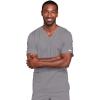 Cherokee Scrubs for Men & Women V-Neck Scrub Top with 4 Pockets, Cotton Blend Soft Stretchy Easy Care Nursing Uniform – 4725(Grey)